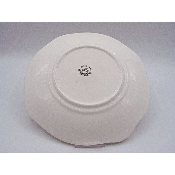 Vintage Royal Tara White Purple Rose Bouquet Gold Gilt Fine Bone China 9" Plate - Picture 8 of 11